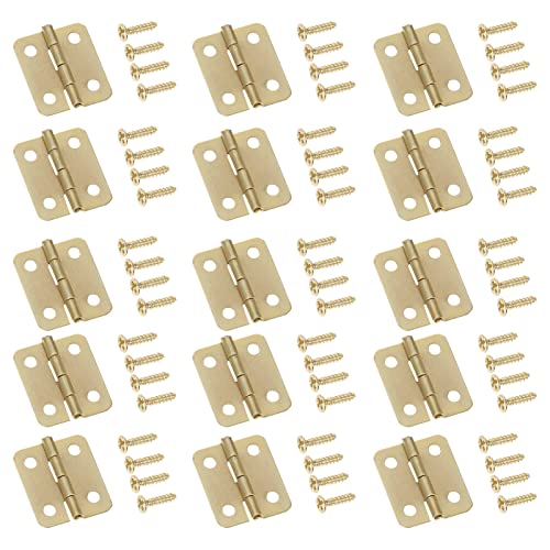 Homoyoyo 50 Sätze Mini Scharniere für Schmuckkästen Eisen mit Schrauben Flexible Nutzung Kompakte für DIY Projekte und Reparaturen Retro Design von Homoyoyo