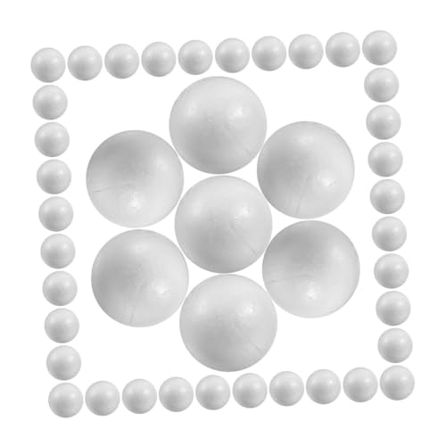 Homoyoyo 50 Stück DIY Schaumstoffkugeln Solide Weiße Bastelball für Kreative Projekte Hochzeitsdekoration Kunsthandwerk und Heimdekoration von Homoyoyo