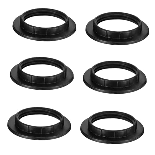 Homoyoyo 50 Stück Lampenfassung Ringe aus Kunststoff Schwarz Lampenschirm Halter Ringe Beleuchtungszubehör Langlebig Leicht Tragbar Praktische Lampenhalterung von Homoyoyo