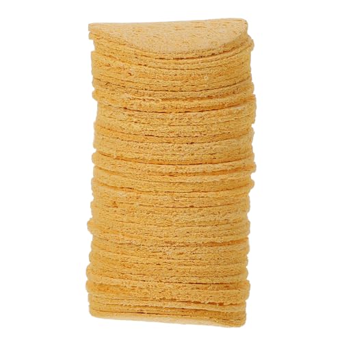 Homoyoyo 50 Stück Lötspitzen Reinigungsschwämme Rund Lötkolben Reinigungs pads Hochtemperaturbeständig Antiskaldbeständig Für Präzises Löten und Pcb reinigung von Homoyoyo