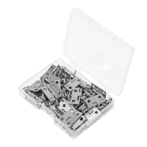 Homoyoyo 50 Stück Mini Scharnierset Kleine Scharniere Für Das Handwerk Mini-scharniere Minischarniere Mit Schrauben Miniaturscharnier Handwerksscharniere Retro-minischarniere Silber Eisen Homoyoyo 50 Stück Mini Scharnierset Kleine Scharniere Für Das Handwerk Mini-scharniere Minischarniere Mit Schrauben Miniaturscharnier Handwerksscharniere Retro-minischarniere Silber Eisen von Homoyoyo