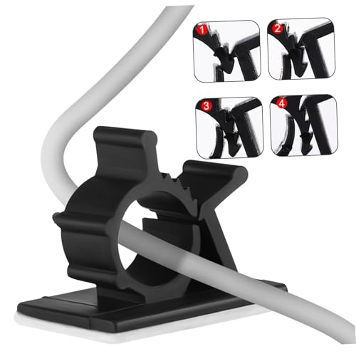 Homoyoyo 50 Stück Teiliges Verstellbare Kabelhalter Selbstklebend Kompakte Kabelclips zur Ordentlichen Kabelführung und Elektrischen Kabelbefestigung Vielseitig für Schreibtisch und Homoyoyo 50 Stück Teiliges Verstellbare Kabelhalter Selbstklebend Kompakte Kabelclips zur Ordentlichen Kabelführung und Elektrischen Kabelbefestigung Vielseitig für Schreibtisch und von Homoyoyo