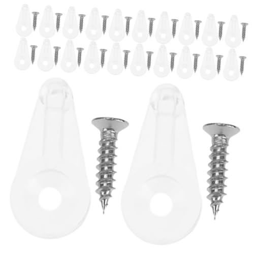 Homoyoyo 50 Stück Transparente Glashalter Clips für Spiegel Schrank Vielseitig Einsetzbar für Verschiedene Glasstärken Inklusive Schrauben Elegante Montageclips für Möbel und Glasplatten von Homoyoyo