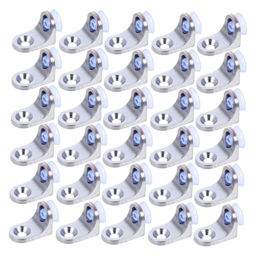 Homoyoyo 50 Stück Zinklegierung Regalstützen Schwere Glasbodenhalter Verstellbar Stabile Möbelbefestigung für Schränke Kleiderschränke Wohnräume Einfache Montage Langlebige Glasregalträger von Homoyoyo