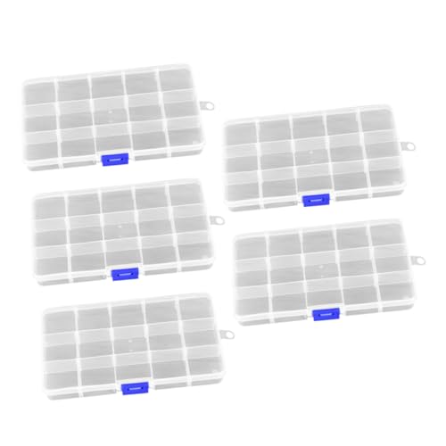 Homoyoyo 5stücke Kunststoff-fächerbox Mit Trennbox Für Werkzeug-aufbewahrungsbehälter Klarem Design Für Schmuck Steine Perlen Schrauben Muttern Leicht Transportabel Für Zuhause Geschäfte Ei von Homoyoyo