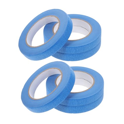 Homoyoyo 6 Rollen Blaues Malerkrepp Abdeckband Stark Haftend Vielseitig für DIY Basteln Autolackierung Heimdekorationsprojekte Kunsthandwerk von Homoyoyo