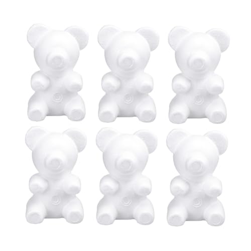 Homoyoyo 6 Stück DIY Bärenmodell Styropor für Arrangements Sitzbär für Partys Hochzeiten Valentinstag und Kreative Projekte von Homoyoyo