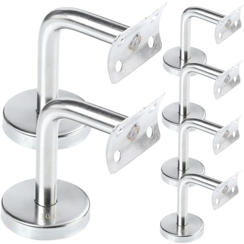 Homoyoyo 6 Stück Edelstahl Handlaufhalter Stabile Wandmontage Handlaufstütze für Treppengeländer Innenbereich Geländerhalterung Einfache Installation Robust und Langlebig für Treppen Gänge von Homoyoyo