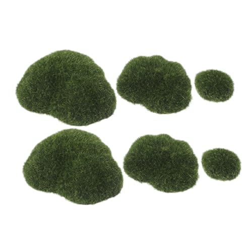 Homoyoyo 6 Stück Künstliche Moossteine Realistische Moosstruktur Langlebig Dekorative Grüne Steine für Terrarien Blumenarrangements Miniaturgärten Handliche Deko Steine Homoyoyo 6 Stück Künstliche Moossteine Realistische Moosstruktur Langlebig Dekorative Grüne Steine für Terrarien Blumenarrangements Miniaturgärten Handliche Deko Steine von Homoyoyo