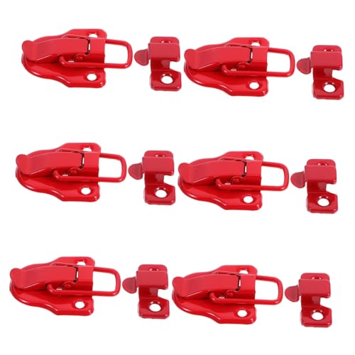 Homoyoyo 6 Stück Retro Duckbill Riegel für Schmuckkasten Werkzeugkiste Koffer Robuste Metallkonstruktion Rot für Sichere Aufbewahrung Homoyoyo 6 Stück Retro Duckbill Riegel für Schmuckkasten Werkzeugkiste Koffer Robuste Metallkonstruktion Rot für Sichere Aufbewahrung von Homoyoyo
