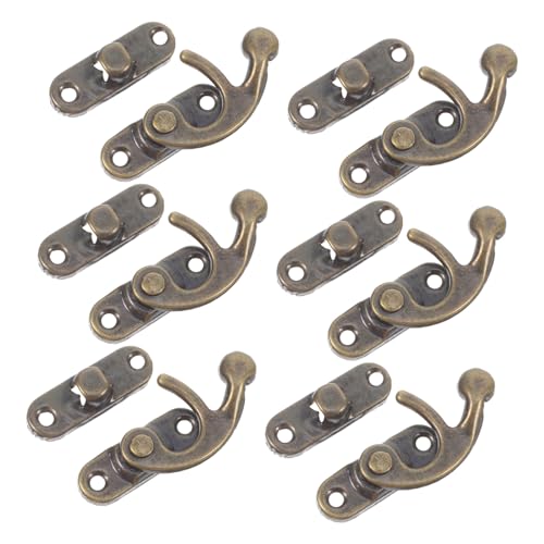 Homoyoyo 6 Stück Teiliges Antike Box Riegel Verschluss aus Metall Vintage Hakenverschluss mit Schrauben Robustes Kastenschloss für Holzschränke Schmuckkästchen Koffer und Homoyoyo 6 Stück Teiliges Antike Box Riegel Verschluss aus Metall Vintage Hakenverschluss mit Schrauben Robustes Kastenschloss für Holzschränke Schmuckkästchen Koffer und von Homoyoyo