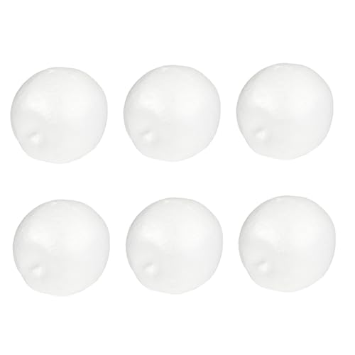 Homoyoyo 6 Stück Teiliges DIY Apfel Schaumstoff Modell Weiße Bastelmodelle für Gestaltendes Bemalen Kindgerechtes Material Stressabbauend für Weihnachtsdeko Fenster Wohnraumgestaltung von Homoyoyo