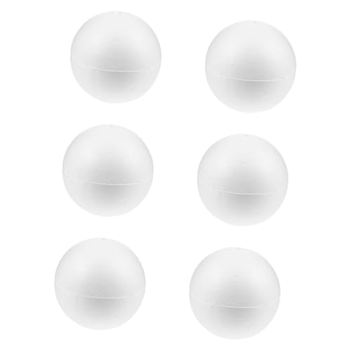 Homoyoyo 6 Stück Teiliges DIY Hohlschaumstoffkugel Weiß zum Bemalen Basteln Party Dekoration Hochzeit Fenster Tür Vorhang Zubehör von Homoyoyo