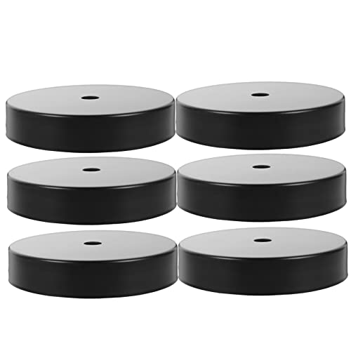 Homoyoyo 6 Stück Teiliges Deckenhalterungen Galvanisiertem Industrielle Montageplatten für Kronleuchter und Pendelleuchten Robust und Leicht Geeignet für Bars Restaurants Cafés und Retro von Homoyoyo