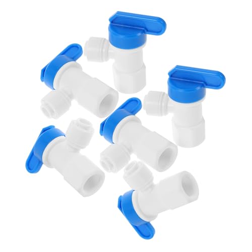 Homoyoyo 6 Stück Teiliges Kugelventil Robustem Kunststoff Wasserabsperrventil Installieren Hoher Durchfluss Geeignet für Wasserfilter und Trinkbrunnen Langlebiges Zubehör Homoyoyo 6 Stück Teiliges Kugelventil Robustem Kunststoff Wasserabsperrventil Installieren Hoher Durchfluss Geeignet für Wasserfilter und Trinkbrunnen Langlebiges Zubehör von Homoyoyo
