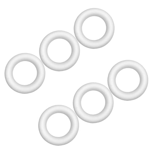 Homoyoyo 6 Stück Teiliges Schaumstoff Ring Unbemalt Leichter DIY Bastelkreis für Festival Party Dekorationen Kreative Schaumstoffmodelle zum Bemalen und Verzieren von Homoyoyo