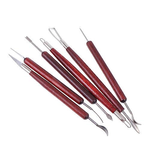 Homoyoyo 6 Stück Teiliges Tonmodellierwerkzeug Set aus Holz mit Doppelseitigen DIY Skulpturwerkzeugen für Töpferkunst Tonmodellierung Schnitzen Glätten und Heimwerken Homoyoyo 6 Stück Teiliges Tonmodellierwerkzeug Set aus Holz mit Doppelseitigen DIY Skulpturwerkzeugen für Töpferkunst Tonmodellierung Schnitzen Glätten und Heimwerken von Homoyoyo