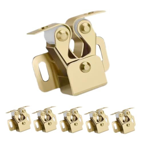 Homoyoyo 6 Stück Teiliges Türschnapper Metall für Schranktüren für Schrank Kleiderschrank und Möbel Einfache Installation Goldene Farbe Homoyoyo 6 Stück Teiliges Türschnapper Metall für Schranktüren für Schrank Kleiderschrank und Möbel Einfache Installation Goldene Farbe von Homoyoyo