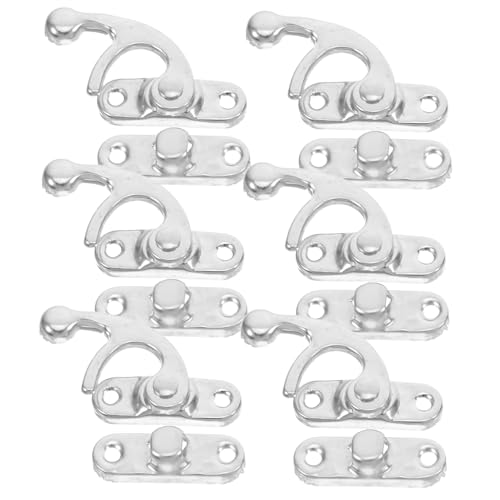 Homoyoyo 6 Stück Teiliges Vintage Hasp Verschluss mit Schrauben Retro Schmuckschatullen Riegel Metall Haken für Kleine Holzkisten Links Dekorative Sicherung für Schmuckkästen und von Homoyoyo