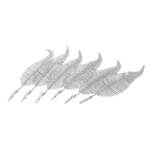 Homoyoyo 6 Stück Teiliges Weihnachtsdeko Künstliche Baumblätter mit Glitzereffekt Weihnachtsbaum Clips für DIY Kränze und Girlanden Innen Außen Dekoration von Homoyoyo