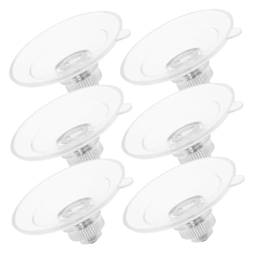 Homoyoyo 6 Stück Transparente PVC Saugnäpfe mit Schraubmutter Wiederverwendbare Starke Klebehalter für Fliesen Fenster Spiegel Küche Bad Zuverlässige Halterung ohne Bohren von Homoyoyo