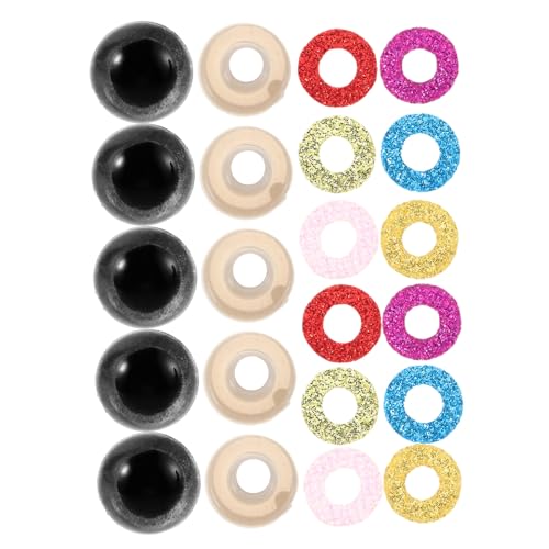 Homoyoyo 60 Stück Teiliges Sicherheitsaugen für Häkeltiere Bunte Kunststoff-Augen mit Unterlegscheiben für Amigurumi Weiche Spielzeugaugen Geeignet für Handarbeiten und DIY-Puppen Homoyoyo 60 Stück Teiliges Sicherheitsaugen für Häkeltiere Bunte Kunststoff-Augen mit Unterlegscheiben für Amigurumi Weiche Spielzeugaugen Geeignet für Handarbeiten und DIY-Puppen von Homoyoyo