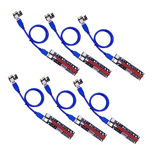 Homoyoyo 6St Verlängerungskabel led Wandleuchte innen USB tatsächl PCIe 1x auf 16x Adapter Computerzubehör PCI-Express-Erweiterungsadapter PCI-E 1x bis 16x Extender Rechner Riser-Karte Gpu von Homoyoyo