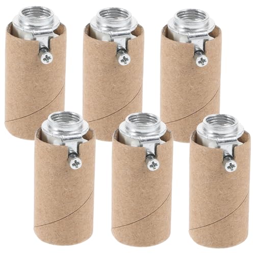 Homoyoyo 6Stücke Lampenfassung mit Kerzenständer Design Langlebige Sockel für DIY Lampen Isolator Geeignet für Verschiedene Beleuchtungsanwendungen von Homoyoyo