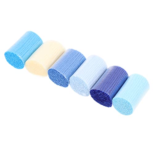 Homoyoyo 6stücke Acrylgarn Für Latch Hook Häkeln DIY Teppich Und Kissen Weiche Leichte Wolle Blau Für Anfänger Und Fortgeschrittene Für Kreative Handarbeiten von Homoyoyo