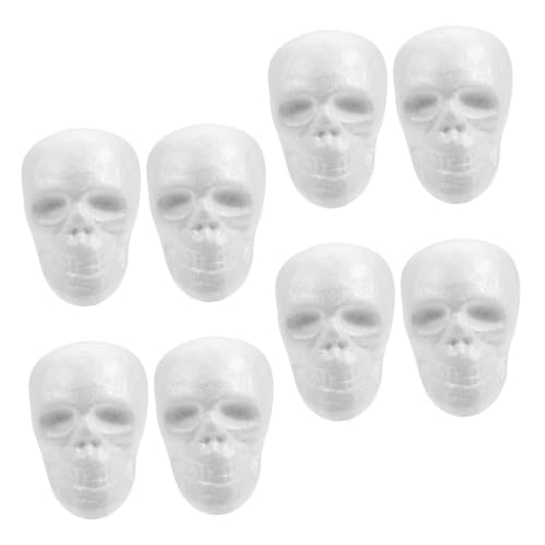 Homoyoyo 8 Stück Leichte Schaumstoff Deko zum Bemalen für Kreative Bastelideen für Partys und Festlichkeiten Große Geisterköpfe von Homoyoyo