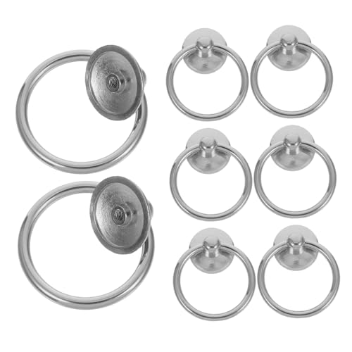 Homoyoyo 8 Stück Runde Schubladenknöpfe Silber für Küchenschränke Badmöbel und Diy Projekte Robuste Möbelbeschläge mit Einfacher Installation und Langlebigem Design von Homoyoyo