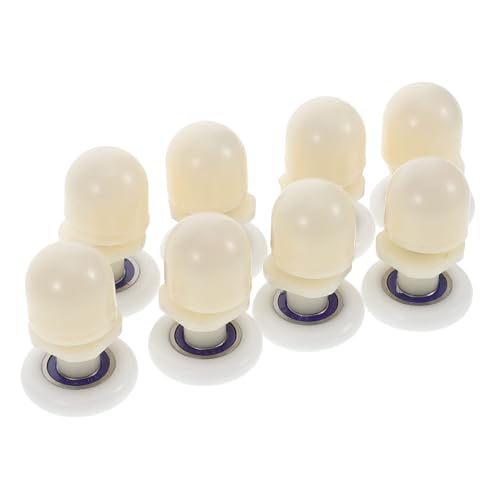 Homoyoyo 8 Stück Teiliges Duschkabinen rollenset aus Robustem Nylon Einzelscheiben Laufräder für Gebogene Duschtüren Geräuschlose Gleitschienen Reibungsloses und Einfaches Gleiten von Homoyoyo