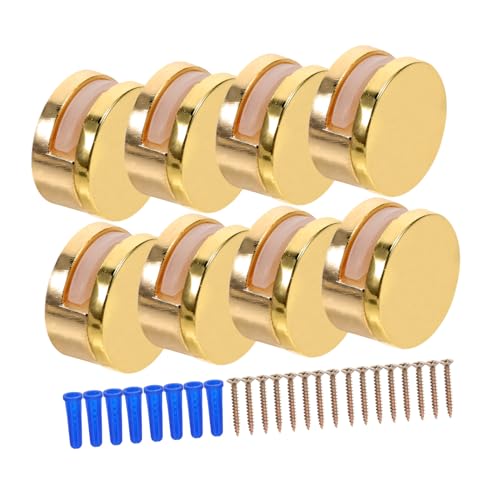 Homoyoyo 8 Stück Teiliges Glass Shelf Clips aus Robustem Zinklegierung Doppellochige Spiegelhalter für Wandmontage Stabile Glasregalhalterung für Badezimmer und Wohnräume von Homoyoyo
