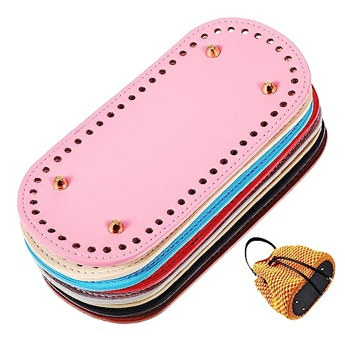 Homoyoyo 8 Stück Teiliges PU Leder Taschenboden Shaper mit Löchern Ovales Kissen Pad für DIY Handtaschen Häkeltaschen Bodenform für Handarbeiten Homoyoyo 8 Stück Teiliges PU Leder Taschenboden Shaper mit Löchern Ovales Kissen Pad für DIY Handtaschen Häkeltaschen Bodenform für Handarbeiten von Homoyoyo