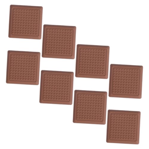 Homoyoyo 8 Stück Teiliges Silikon Möbel Beinschoner Selbstklebend rutschfeste Quadratische Stuhlbein Pads Geräuschdämpfend und Kratzfest Geeignet für Teppich und Harte Böden Braun von Homoyoyo
