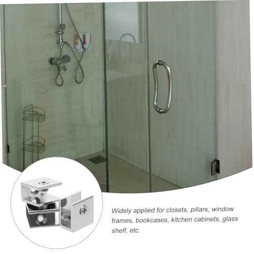 Homoyoyo 8 Stück Teiliges Verstellbares Glas halter klemm Robuste Glasklemmen für Ablagen und Bad Stabile Glasscheibenhalterung Halterungen für Glasfixierung und Trennwände von Homoyoyo