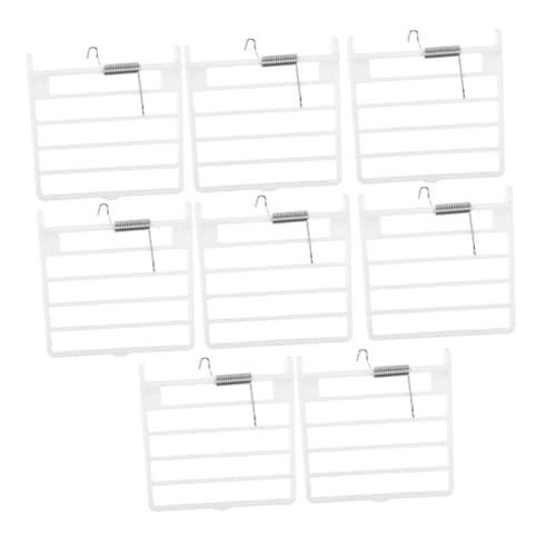 Homoyoyo 8 Stück Teiliges Vogelkäfig Zubehör Federklappentüren zum Hängen Feststehende Futterbox Tür Kompatibel mit Papageien und Kleinen Vogelkäfigen Platzsparend und Einfach zu Montieren von Homoyoyo