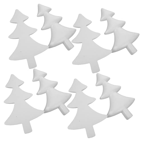 Homoyoyo 8 Stück Teiliges Weiße Schaumstoff Bäume für DIY Weihnachtsdekoration Modellbaumaterial Schneebedeckte Vielseitig für Zuhause Büro Festlichkeiten von Homoyoyo