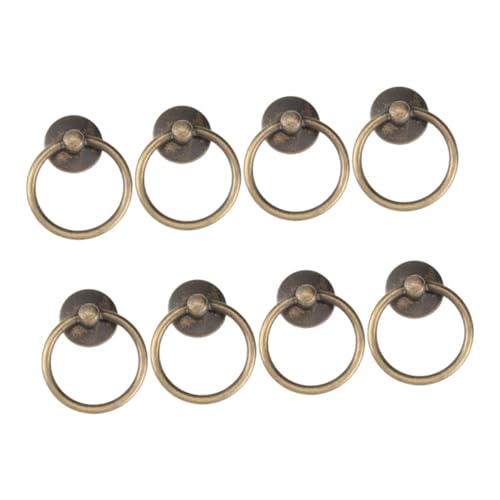 Homoyoyo 8 Stück Vintage Möbelgriffe Metall Ring Ziehgriffe für Schubladen Schränke Antike Hardware Zubehör Langlebigem Zinklegierung Kratzfest und Vielseitig Einsetzbar für Küche und von Homoyoyo