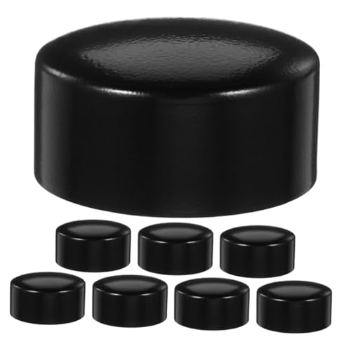 Homoyoyo 8 Stück Zubehör Für Handlaufköpfe Handläufrohrabdeckkappen Endkappen Für Treppengeländer Treppenhändlehre -end -stecker Hölzerne Handläufe Endkappen Rostfreier Stahl Schwarz von Homoyoyo