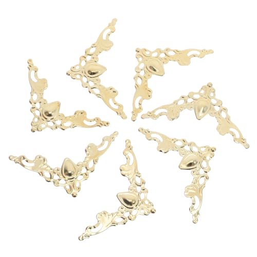 Homoyoyo 80 Stück Teiliges Metall Buch Eckenschutz Vintage Dreieckiger Eisen Schutz für Scrapbook Fotoalbum Verpackung Dekorative Metall Ecken mit Filigranem Hohlmuster Langlebig und von Homoyoyo