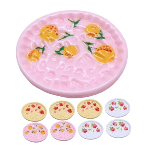 Homoyoyo 9 Stück Mini Simulationslebensmittel Mini Haus Dekore Miniatur Dinge Küchenszenen Tablett Requisitenpuppen Miniatur Geschirr Kleine Teller Dekorationen Mini Haus von Homoyoyo