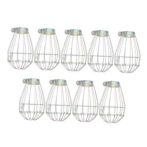 Homoyoyo 9 Stück Teiliges Lampen Schutzkorb mit Hitzebeständigem Schutznetz Langlebiger Drahtschirm Sicherer Lampenschutz für Pendelleuchten Installieren für und Bar von Homoyoyo