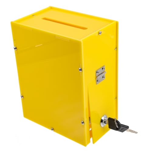Homoyoyo Acryl wahlurne mit Schloss Transparente Wandbox Sichere Vorschlags Spendenbox mit Schlitz für Stimmzettel Spenden Gewinnspiele und Kundenfeedback Gelb Homoyoyo Acryl wahlurne mit Schloss Transparente Wandbox Sichere Vorschlags Spendenbox mit Schlitz für Stimmzettel Spenden Gewinnspiele und Kundenfeedback Gelb von Homoyoyo