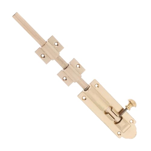 Homoyoyo Antikes Messing Schiebetor Schloss Robuster Riegel Riegelschloss für Holztüren Schlafzimmer Fenster mit Vielseitiger Montage und Langlebiger Oberflächenverstärkung von Homoyoyo