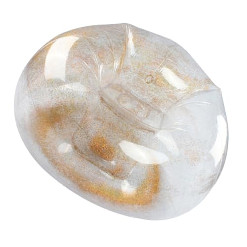 Homoyoyo Aufblasbarer Loungesessel mit Goldenen Pailletten Transparenter Tragbarer Sessel für Drinnen und Draußen Luftgefülltes Sofa für Erwachsene für Reisen und Garten von Homoyoyo