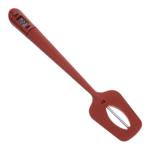 Homoyoyo Backspatel Aus Silikon Thermometerspatel Süßigkeitenspatel Mit Thermometer Silikonschaber Küchenthermometer-werkzeug Backen Mit Thermometer Süßigkeiten-thermometer Kaffee Kieselgel von Homoyoyo