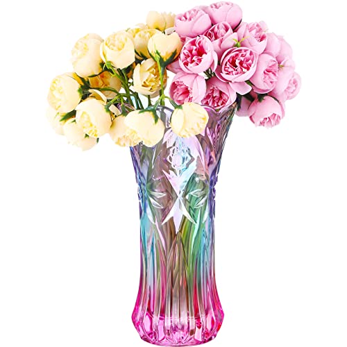 Homoyoyo Blumenvase aus Kristallglas, regenbogenfarben, dekorativ, dick, mit Pflanzen, für Zuhause, Tischdekoration, Hochzeit, Geschenk von Homoyoyo