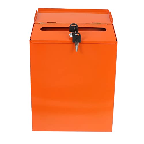 Homoyoyo Briefkasten Orange 1 Set Collection Locking Home Payment Wall Mounted Style Mail Vorschlag Deposit Orange Post Outdoor Key Mit Graffiti Pastoral Comment Drop Metal Vintage von Homoyoyo