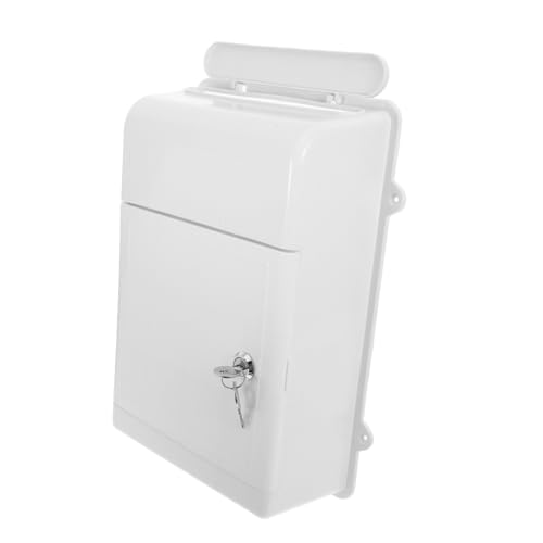 Homoyoyo Wandmontierter Briefkasten Mit Schloss Wetterfeste Mailbox Zur Aufbewahrung Von Briefen Vorschlägen Und Berichten Stilvolle Spendenbox Mit Lademöglichkeit Weiße Kunststoffbox Homoyoyo Wandmontierter Briefkasten Mit Schloss Wetterfeste Mailbox Zur Aufbewahrung Von Briefen Vorschlägen Und Berichten Stilvolle Spendenbox Mit Lademöglichkeit Weiße Kunststoffbox von Homoyoyo